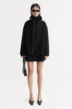 Soft Goat - Alpaca Mini Skirt - Cashmere skirt - XL - Black