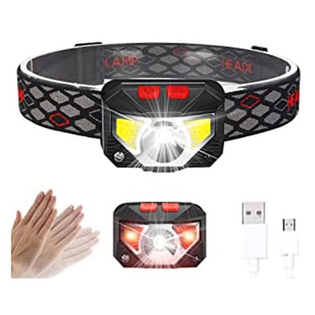 LED-pannlampa, On Bright rörelsesensorlampa, 6 lägen USB-uppladdningsbar