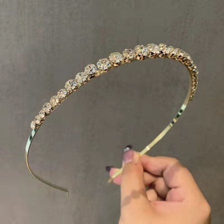 Rhinestones Pannebånd Krystaller Krone GULL