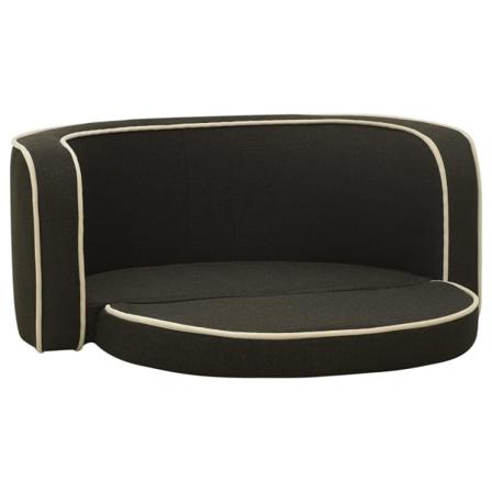 Vidaxl Hundsoffa Vikbar Mörkgrå 76x71x30 Cm Linne Tvättbar Dyna Grå