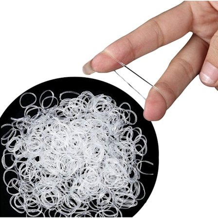 500 stk. gummibånd, elastisk hårbånd, lille hårbånd, gennemsigtigt hårbånd, hårelastik, gennemsigtigt hårbånd, lille elastisk bånd