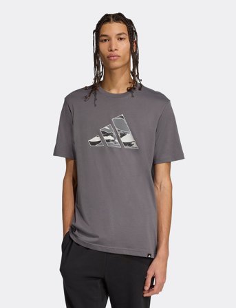 adidas Sportswear M Camo Logo T - Grey - M