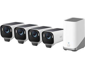 eufyCam S3 Pro 4-Cam Kit - Eufy EufyCam S3 Pro kit med solpanel 4 kameror