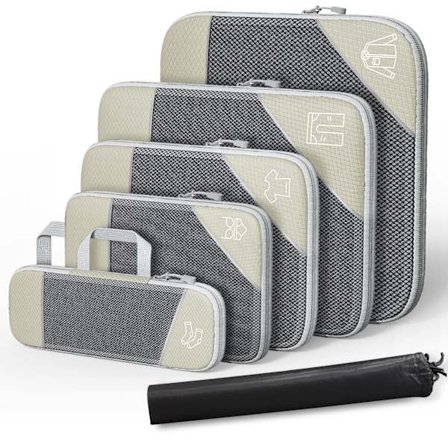 6-pack kompressionsförvaringspåsar resetillbehör expanderbara förvaringsorganisatörer