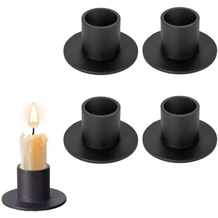 ING Lysestager af 4 metal lysestage fyrfadsstage lysestage lysestage lysestager lysestage til borddekorationer og sort