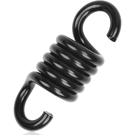 Fjederkrog til ophængning af hængekøjesving, sort (400 kg)