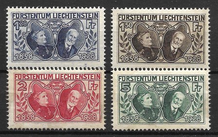 Liechtenstein 1928 - AFA 86 - 89 - Ubrugt