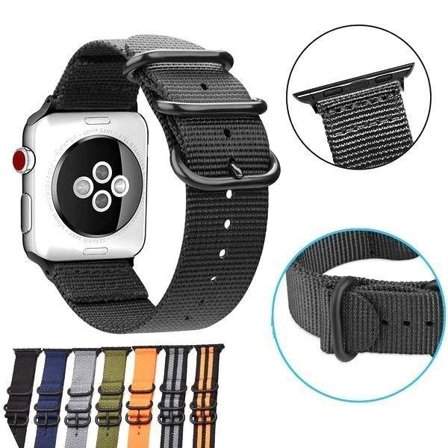 SKALO Nato-armbånd Nylon Apple Watch Series 11 42mm - Vælg farve