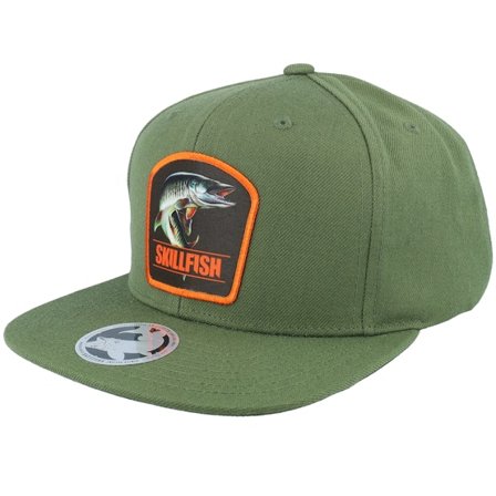 Skillfish - Grün Snapback Cap - " Muskellunge Muskie Olive Snapback" @ Hatstore