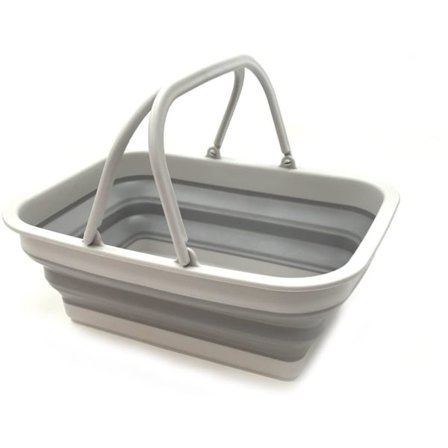Foldbar Spand med Håndtag - Bærbar Udendørs Picnic Kurv -