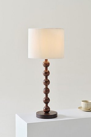 Jotex - MALIA lampa stołowa Orzechowy braz/biały - Kup Lampy stołowe firmy Jotex