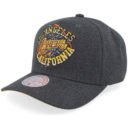 Mitchell & Ness - NBA Grå adjustable Keps - Los Angeles Lakers Graphic Heather Pro Hwc Dark Grey A-frame Adjustable @ Hatstore