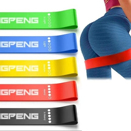 5 stykker Modstand Bands Yoga Band Fitness Motion Elastik Loop Stretch Band