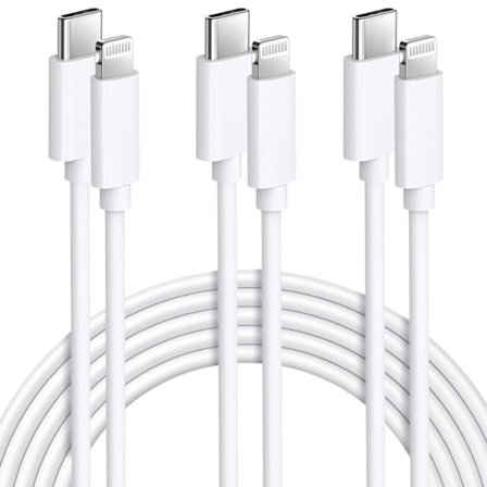 iPhone Hurtigoplader Kabel 3Pack 2M USB C til Lightning Kabel [MFi Certificeret] Ny iPhone Kabel Kompatibel med iPhone14 13 12 11 Pro Max X XS XR,iPad