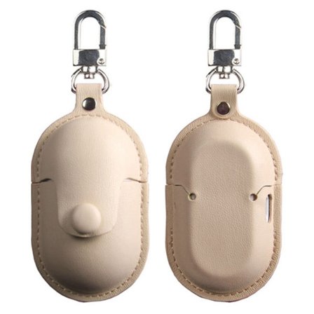 Samsung Galaxy Buds Plus läderfodral med upphängningsögla - Khaki