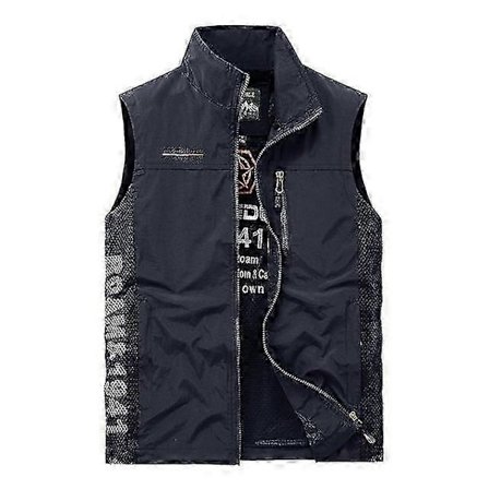 Herr Frilufts Sommar Arbetsväst Vår Multi-fickor Taktisk Västs Stora Storlekar M-6XL Man Vandring Fiske Ärmlösa Jackor-Perfet