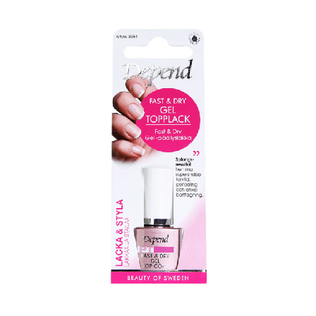 Depend Fast Dry & Gel Topplack Nagelvård Dam 5ML