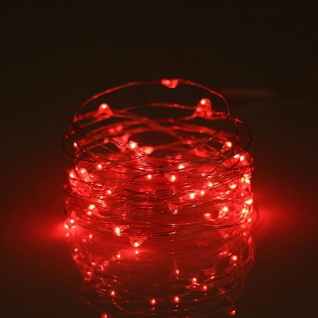 Batteridrivna 6,6 fot/2 m 20 LED-ljusslingor Blinkande Jul