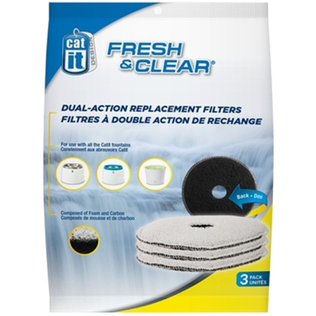 Catit - Fresh & Clear-erstatningsfiltre blå 3-pakning - Katt - Matplass og vannfontener for katt - Vannautomater for katt - ZOO.no