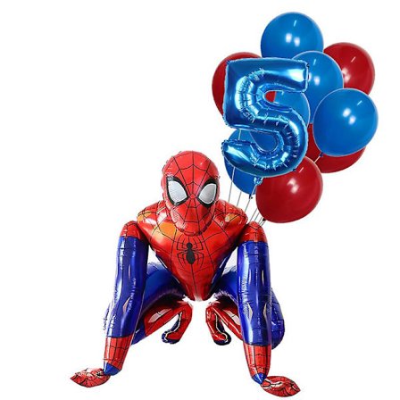 Spider-Man Hero Folieballong nummer Födelsedagsfest dekoration