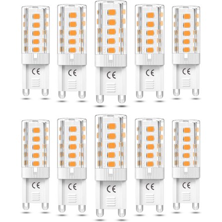 10 st G9 LED-lampa Dimbar 5W Varmvit 3000K G9 LED-lampor Halogenekvivalent 50W AC110/220V [Energiklass F]
