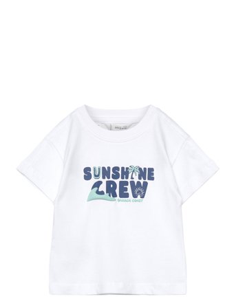 T-Shirt .-- Crew White Mango
