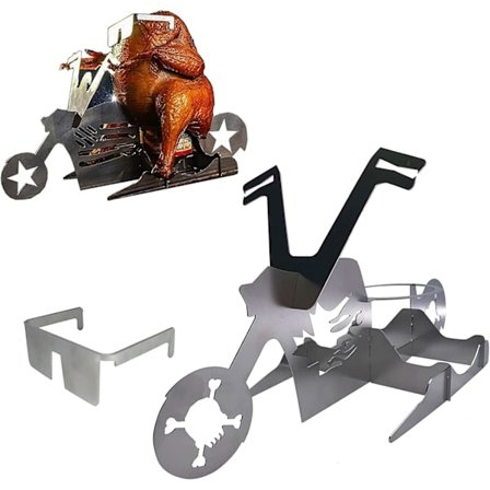 "Øldåsegrill til kylling, motorcykelgrill til øldåsekylling, øldåsekyllingeholder, øldåsegrill med glas til udendørs grillning og ovn"