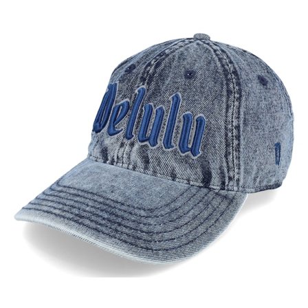 Delulu - Blå unconstructed Keps - 3d Delulu Washed Blue Denim Dad Cap @ Hatstore