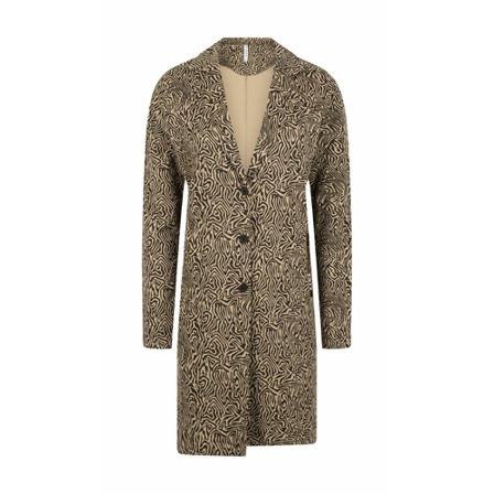 Zoso, 221 Steffie Printed Long Coat Bruin, Dames, Maat:M
