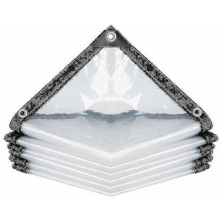 Gjennomsiktig vanntett presenning med øyemottak, Pe Multifunksjonell vanntett rivebestandig ultralett presenning presenning (størrelse: 2 * 3m) 647 -