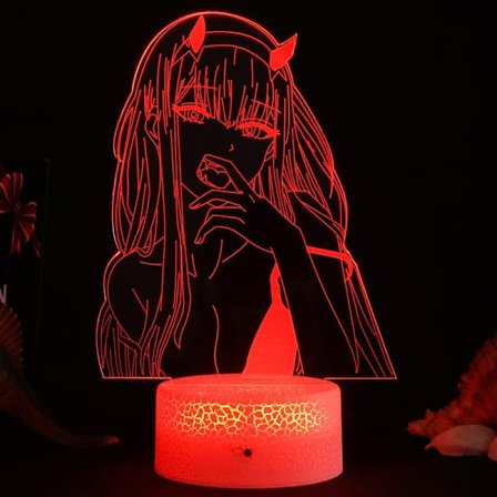 Darling in The Franxx Zero Two 002 3D Illusion Nattlampa L