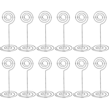 12 pakkaus taulukon numero korttipidikkeet valokuvapidikkeet jalustat Aseta paperileikkeet, ympyrän muotoinen