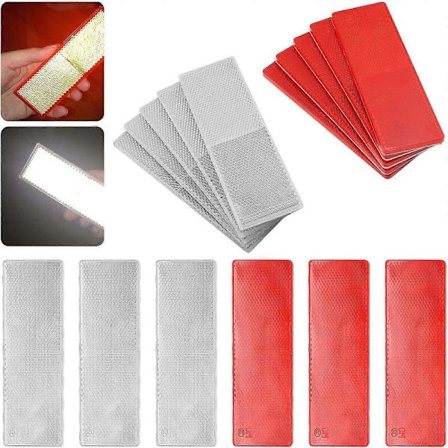 10 stk. selvklæbende trailerreflekser bil bagreflekser til portstolper, trailerlastbil sikkerhedsrefleks_særlige gaver