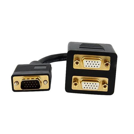 StarTech 1 ft. VGA to VGA Splitter Cable - M/F Dual Monitor Video Cable Splitter (VGASPL1VV) - VGA-splitter - 30 cm