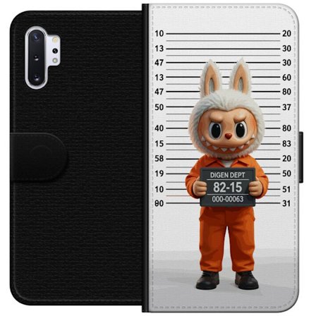 Kompatibel Tegnebogsetui til Samsung Samsung Galaxy Note10+ Sød tegnet kaninfigur i fængselsklæder med fangenummer mod baggrund med længdemåling