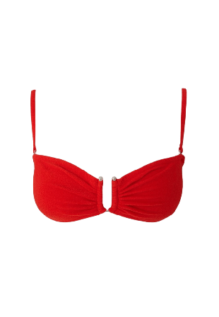 Understatement Bandeau Bikini Top Dam Röd L