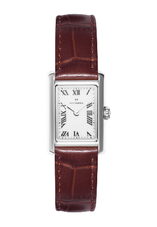 Mockberg Timeless Brown Leather Silver Watch Smycken & klockor Dam ONESIZE
