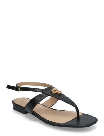 Lauren Ralph Lauren Everley Calfskin Sandal - Black - 39