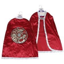 Vikingkappe Rød og Sølv - Onesize
