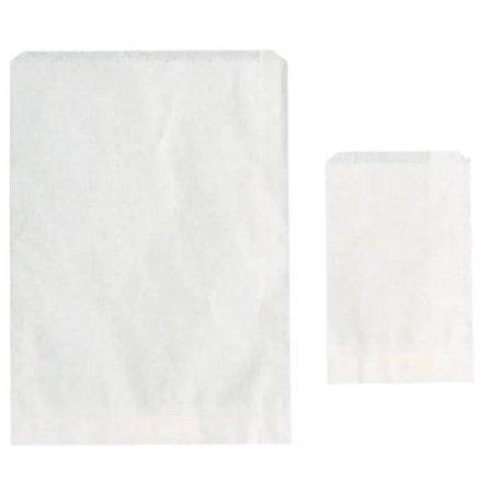 100-pack - Papperspåsar / Godispåsar 150x180mm - Påsar för godis vit