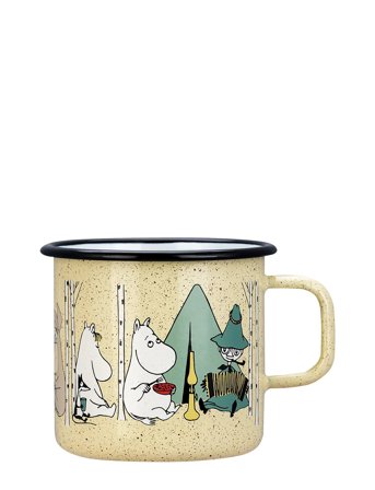 Moomin Enamel Mug 0.8L Campers Yellow Muurla
