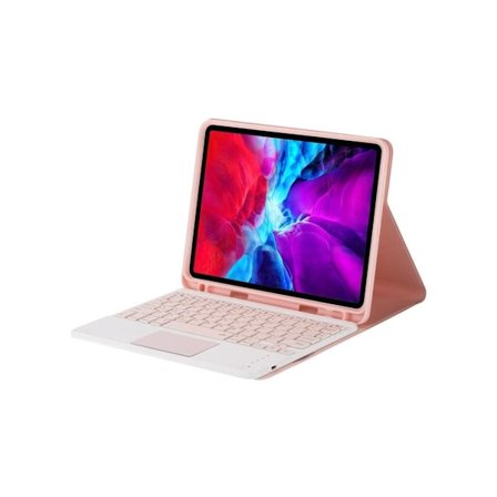 Ps12c Bluetooth Tastatur Etui Til Ipad 10.2 2021/2020/2019/ipad Air 10.5/ipad Pro10.5 (Engelsk Pink)