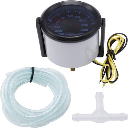2" 52mm Bilmotor Universal Psi Turbo Boost Måler Røykfarget Linse LED