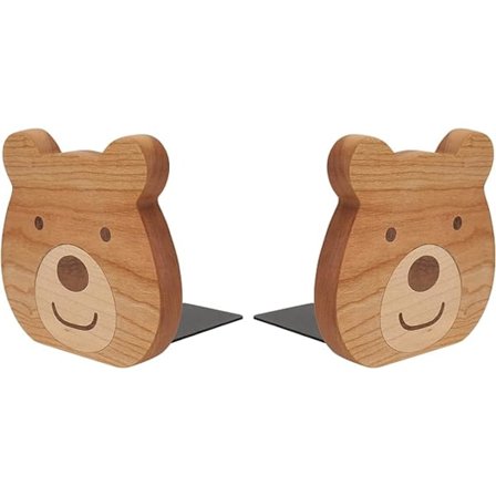 2 stk. Dyrebjørn Model Bogstøtter Metal Jern Bogstøtter Bog Holder Stativer Hytte Dekorativ Landlig Rustik Bogreol Dekoration Bordplade Hylder 