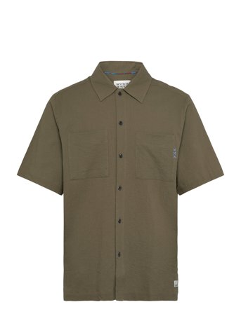 Scotch & Soda | Relaxed Fit Short Sleeve Seersucker Shirt | L