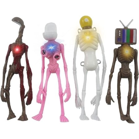 4 stk/sett 18cm Siren Head Actionfigur Barn Siren Head Dukke Horror SCP Leker