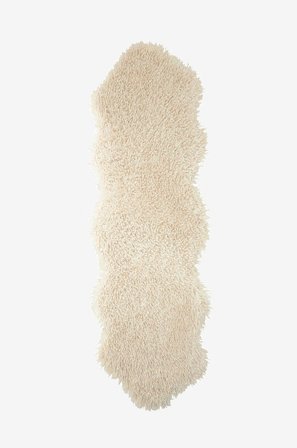 Skinnwille - Teppeimitasjon Wooly 180cm - Beige - Feller & skinntepper - 60X180 - Fra Homeroom