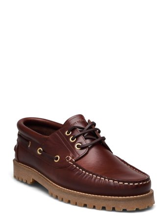 Garment Project Ollie Boat Shoe - Brown Leather - Brown - 43