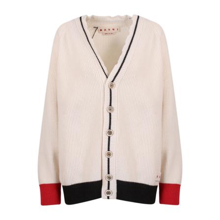 Marni, Knitwear Cdmd 0256Q1Ufh 440 Wit, Dames, Maat:S