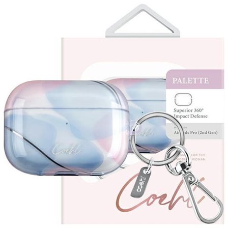 Uniq Coehl Palette-deksel for AirPods Pro 2 blå/mørkeblå